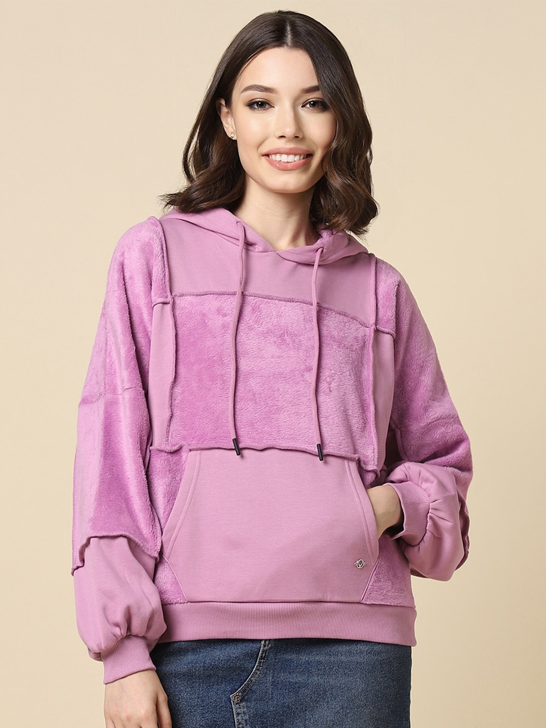 

Allen Solly Woman Women Printed Hooded Sweatshirt, Pink