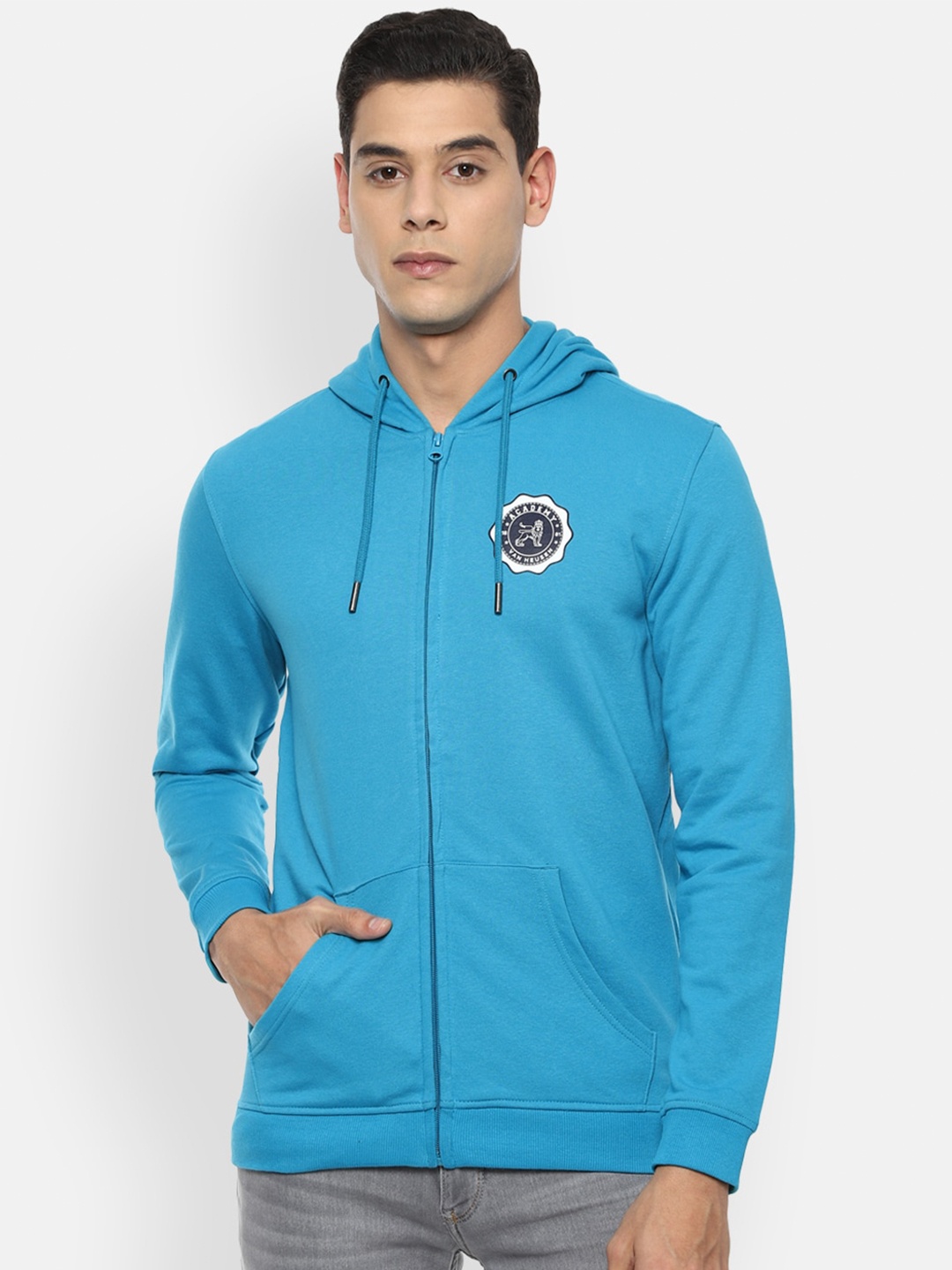 

Van Heusen Men Hooded Sweatshirt, Blue