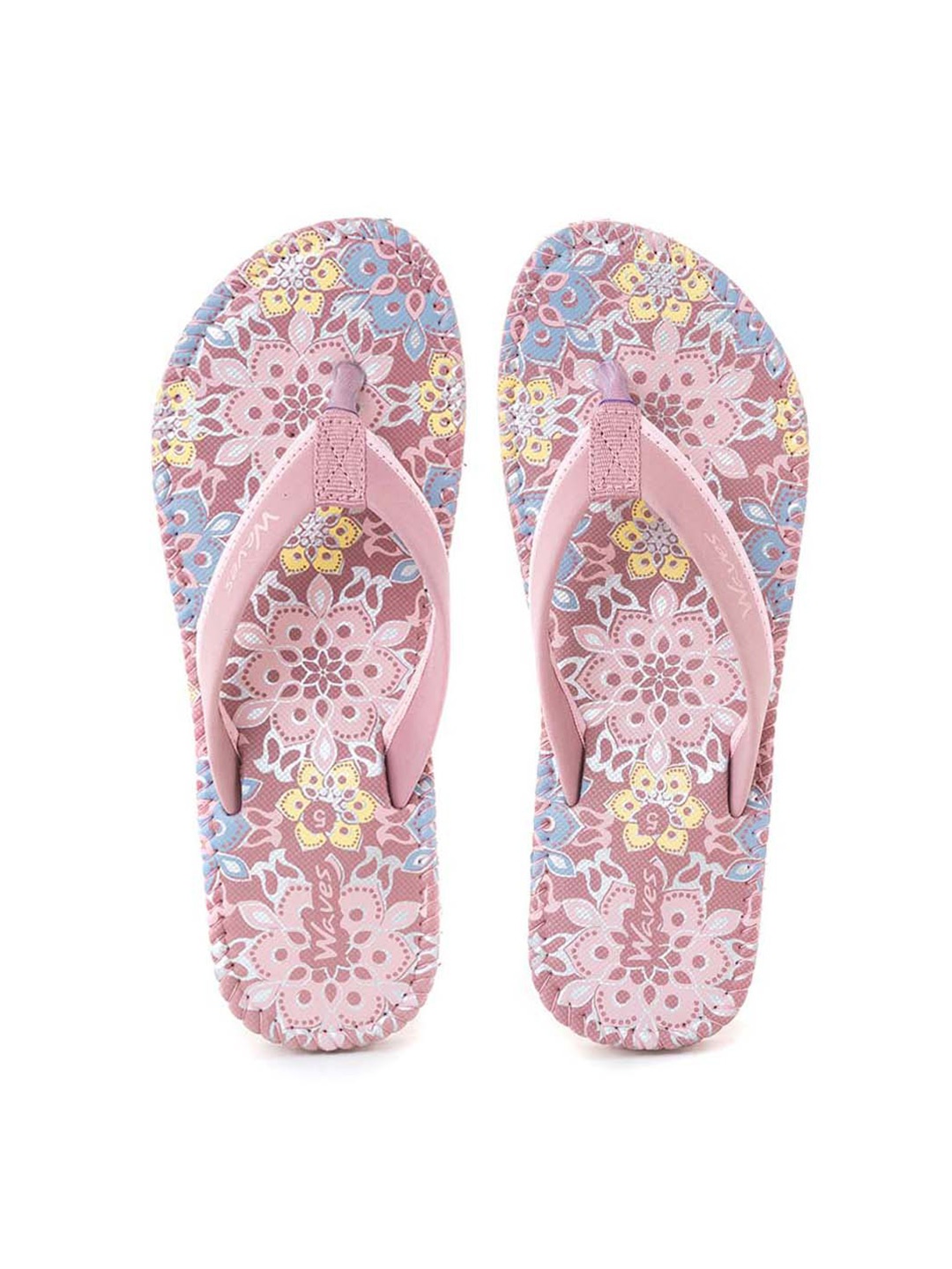 

Khadims Women Printed Croslite Thong Flip-Flops, Pink