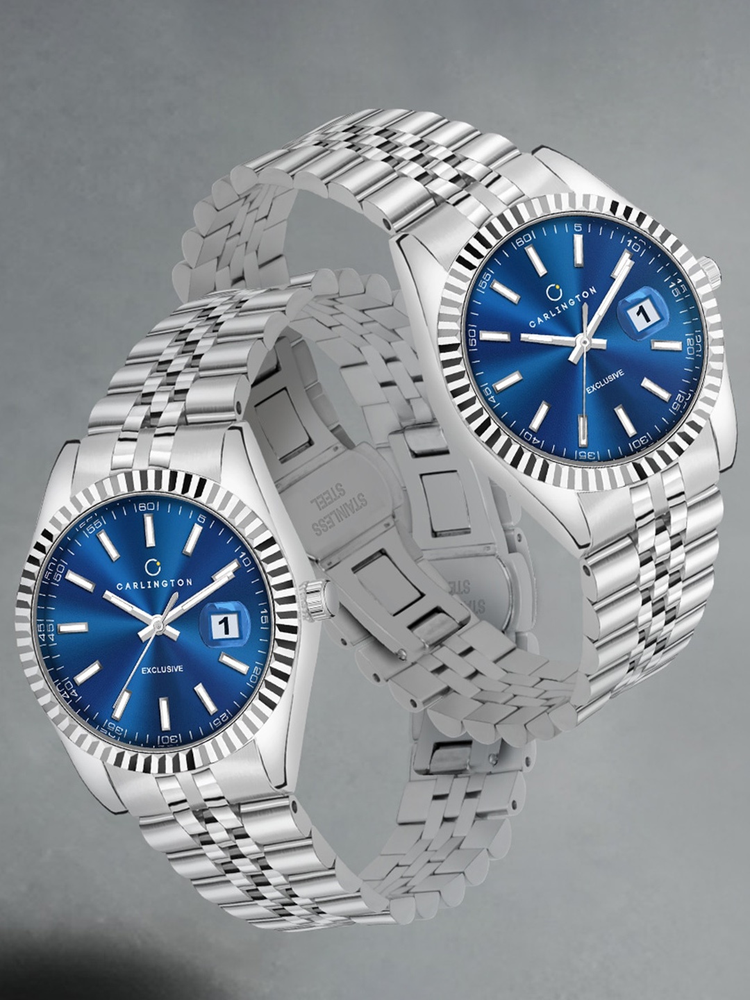 

CARLINGTON Women Embellished Dial & Stainless Steel Bracelet Style Straps Analogue Watch Exclusive 8811, Multi