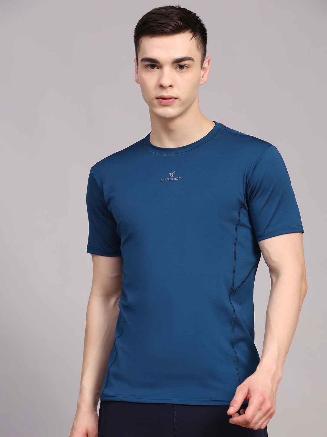 

Dpassion Round Neck Short Sleeves Quick Dry Training T-shirt, Blue