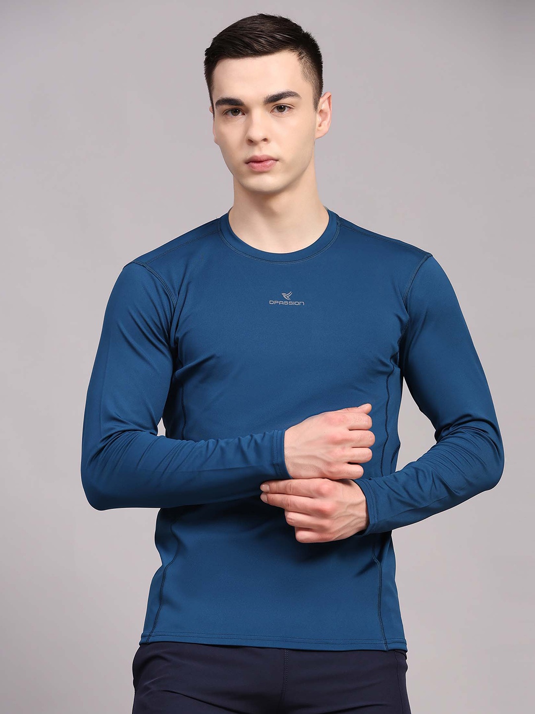 

Dpassion Round Neck Short Sleeves Quick Dry Training T-shirt, Blue
