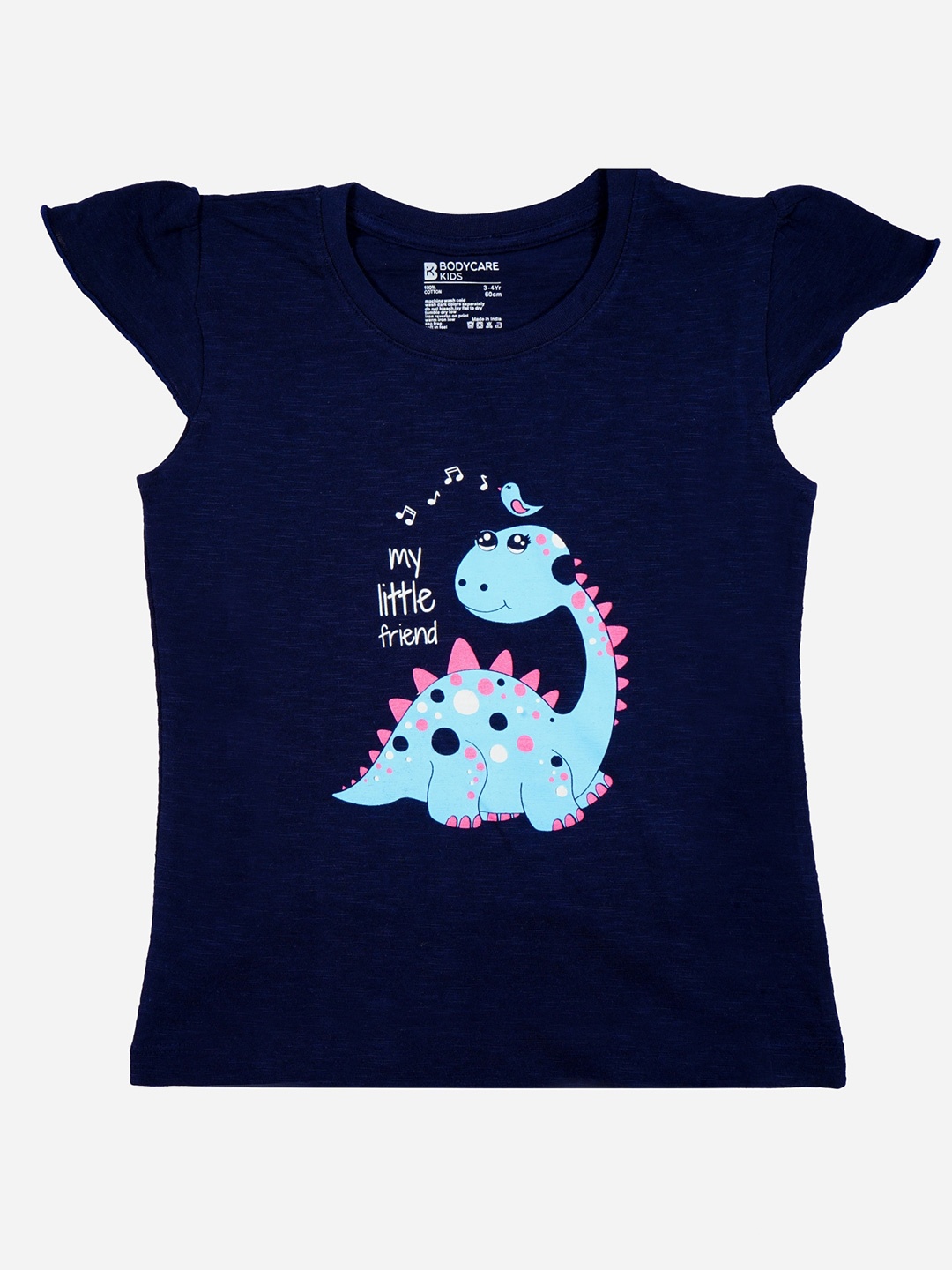 

Bodycare Girls Printed T-shirt, Navy blue