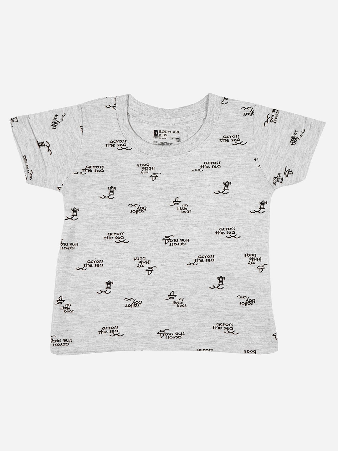 

Bodycare Boys Printed Cotton T-shirt, Grey