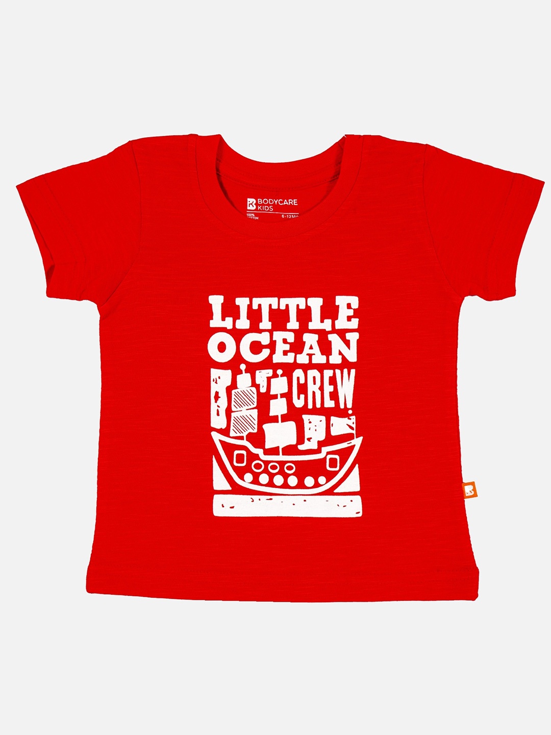 

Bodycare Boys Typography Printed Cotton T-shirt, Red