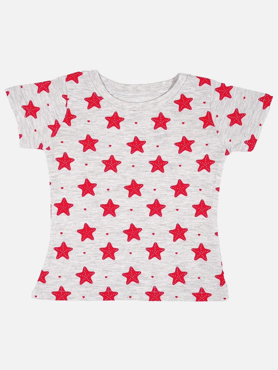 

Bodycare Girls Printed Cotton T-shirt, Grey