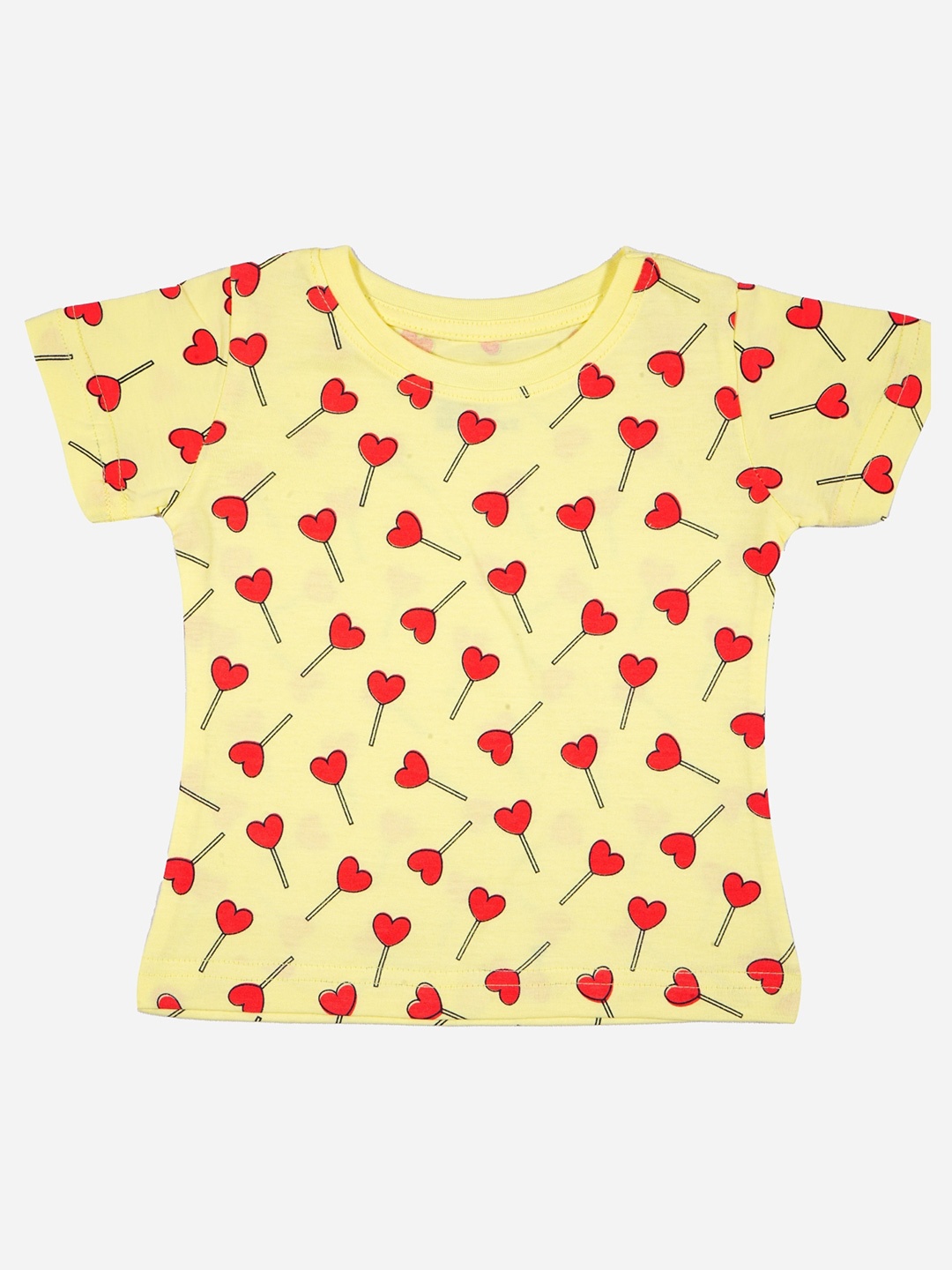 

Bodycare Girls Conversational Printed Cotton T-shirt, Yellow