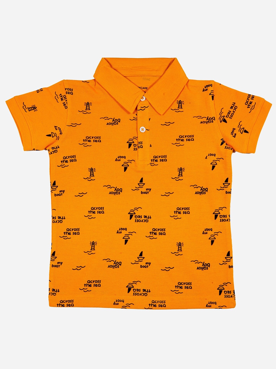 

Bodycare Boys Printed Polo Collar T-shirt, Yellow