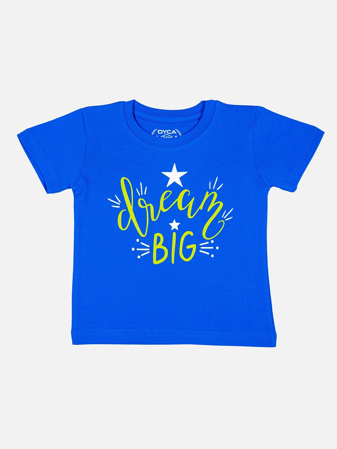 

DYCA Boys Typography Printed Round Neck T-shirt, Blue