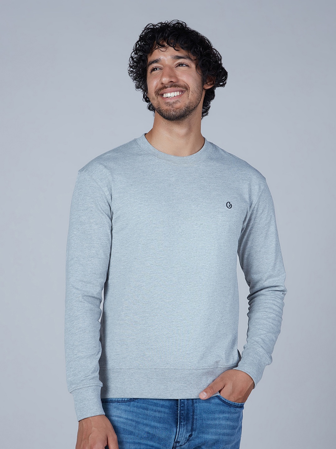 

Gloot Men Sweatshirt, Grey melange