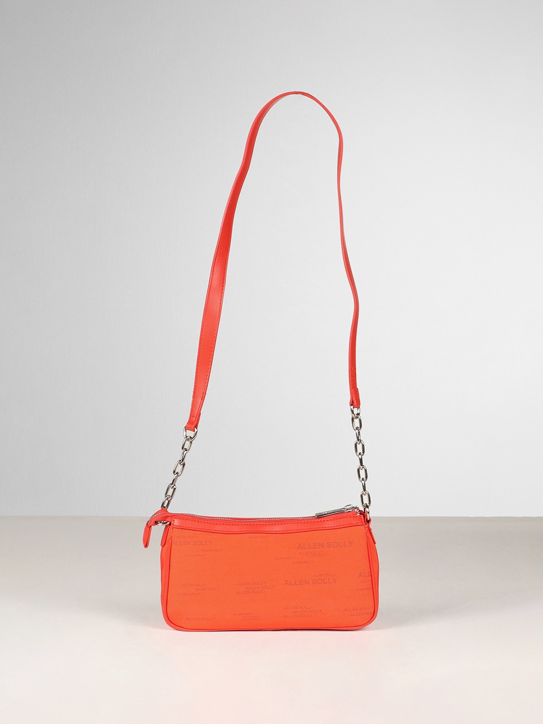 

Allen Solly Woman Colourblocked PU Structured Shoulder Bag with Quilted, Orange