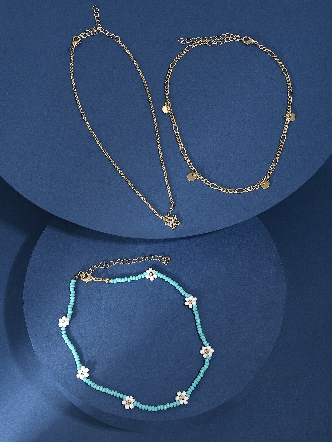 

Lilly & sparkle Set Of 3 Gold-Plated Necklace