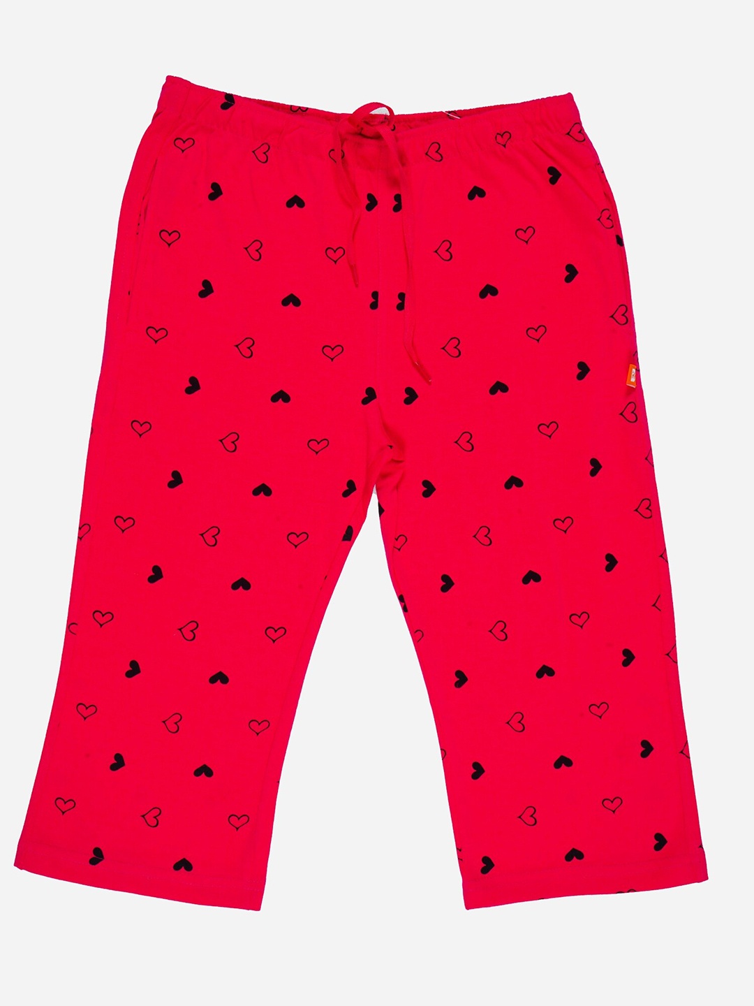 

Bodycare Girls Mid-Rise Printed Cotton Capris, Pink