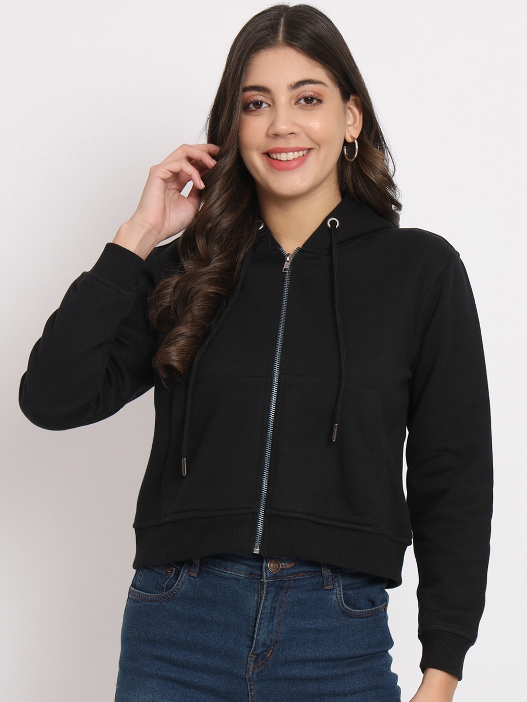 

CHARMGAL Women Hooded Sweatshirt, Black