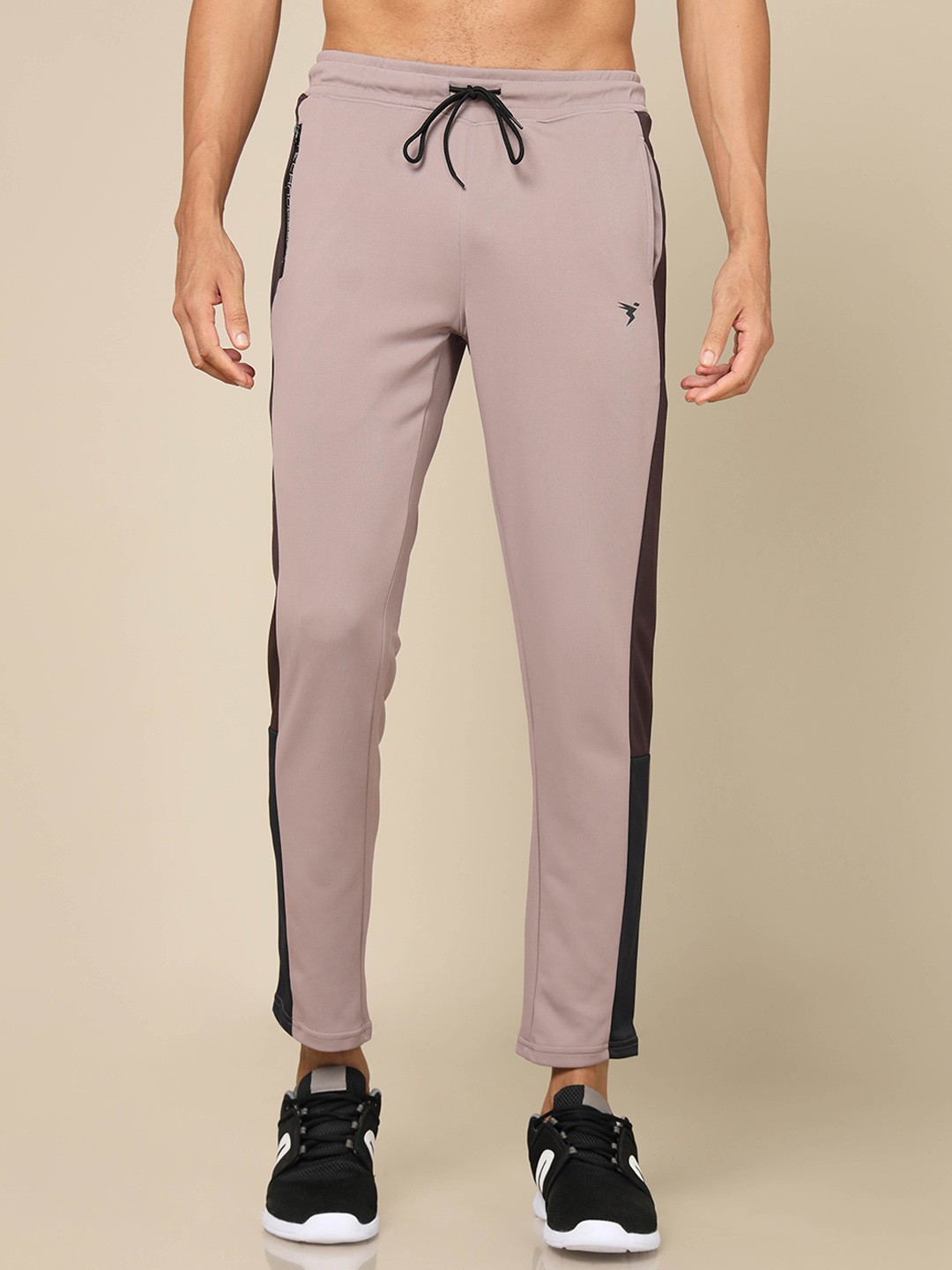 

Technosport Contrast Side Tapings Relaxed-Fit Odour-Free Track Pants, Taupe