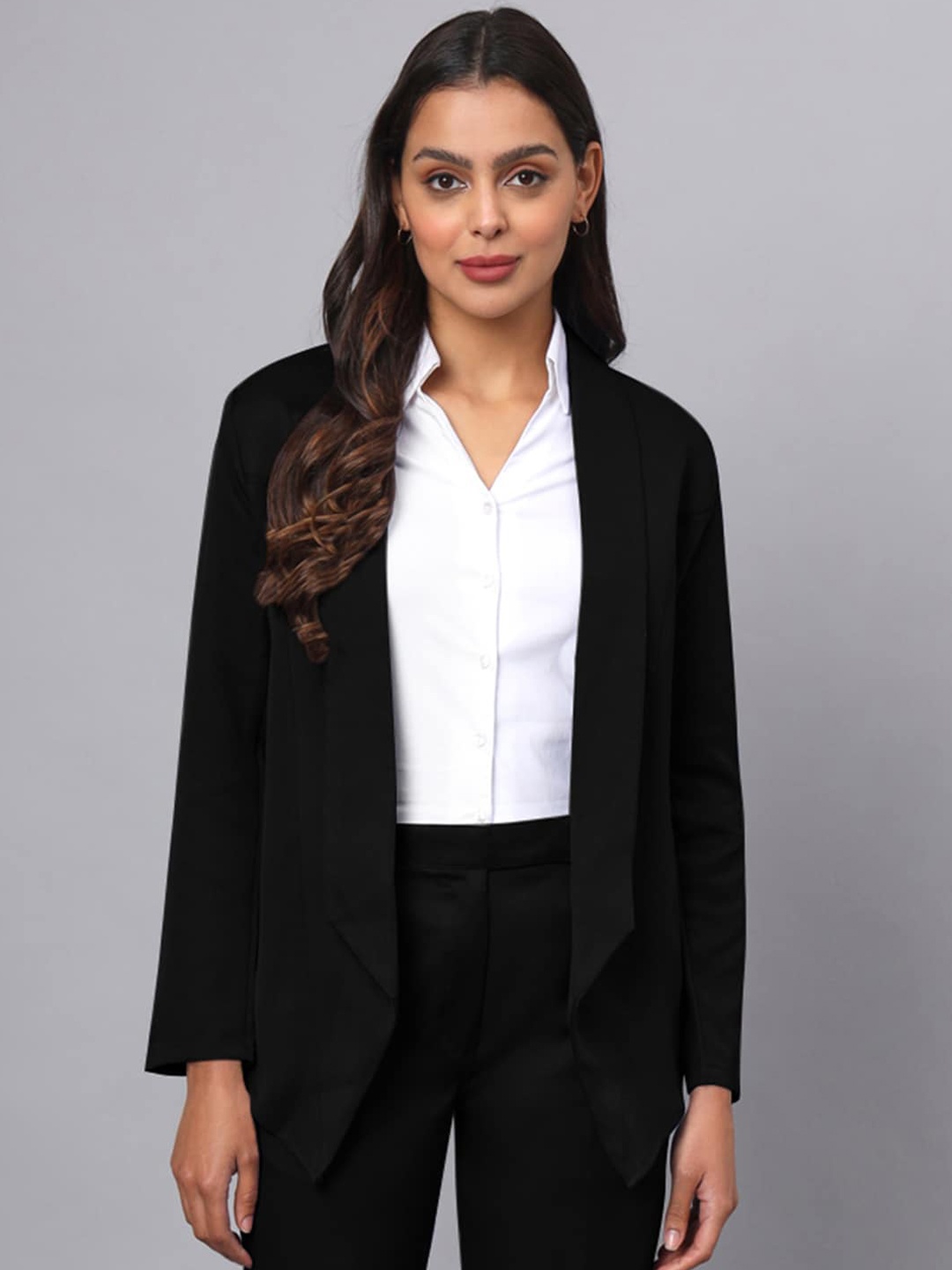 

BRINNS Shawl Collar Single-Breasted Formal Blazer, Black