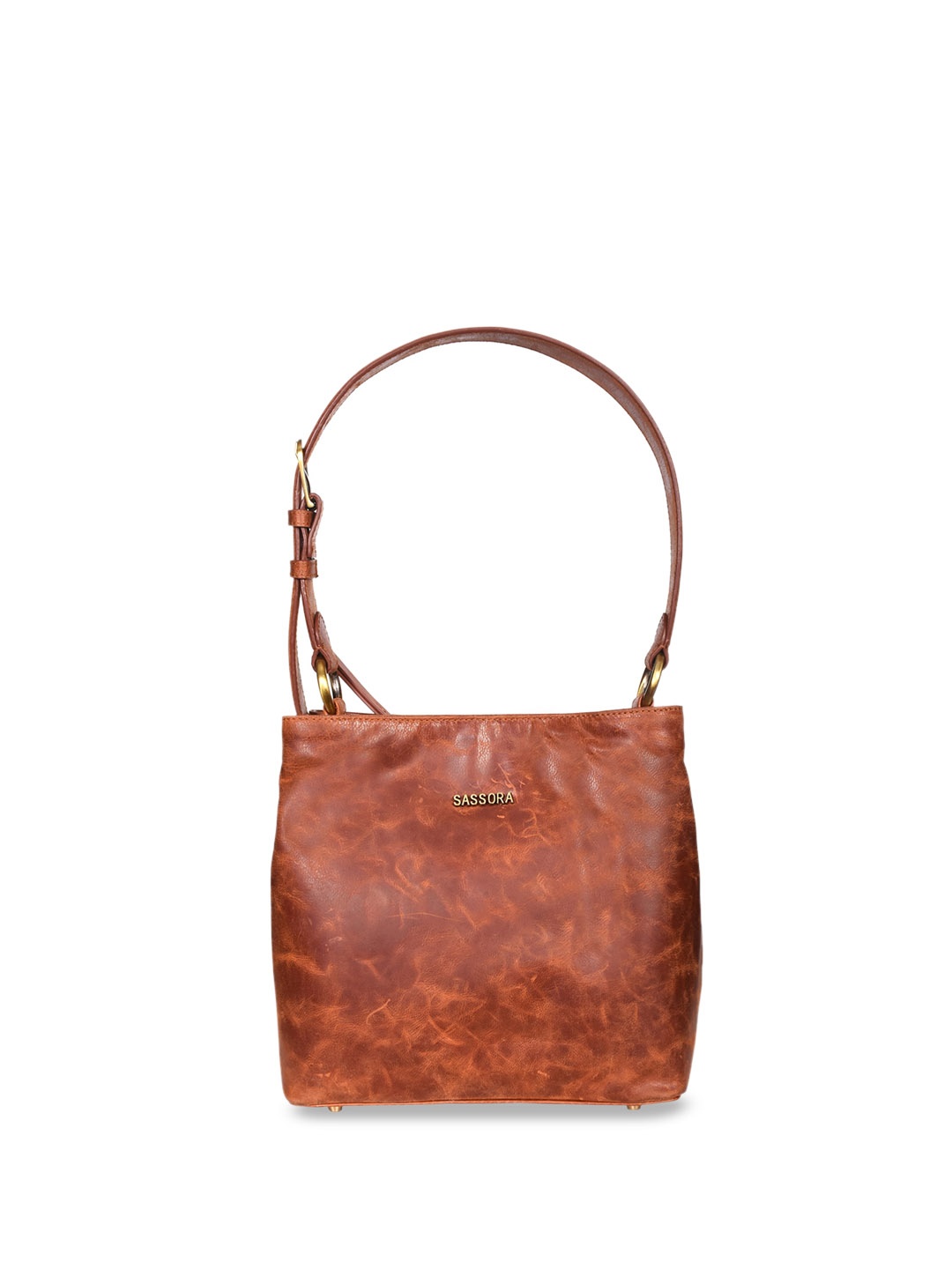 

Sassora Leather Shopper Shoulder Bag, Tan
