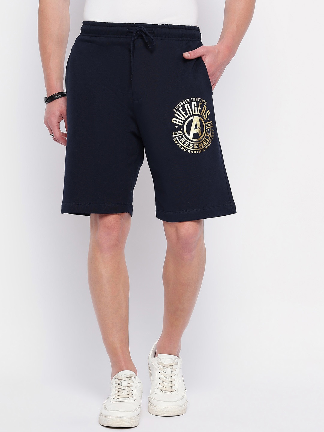 

Wear Your Mind Men Graphic Printed Avengers Shorts, Blue