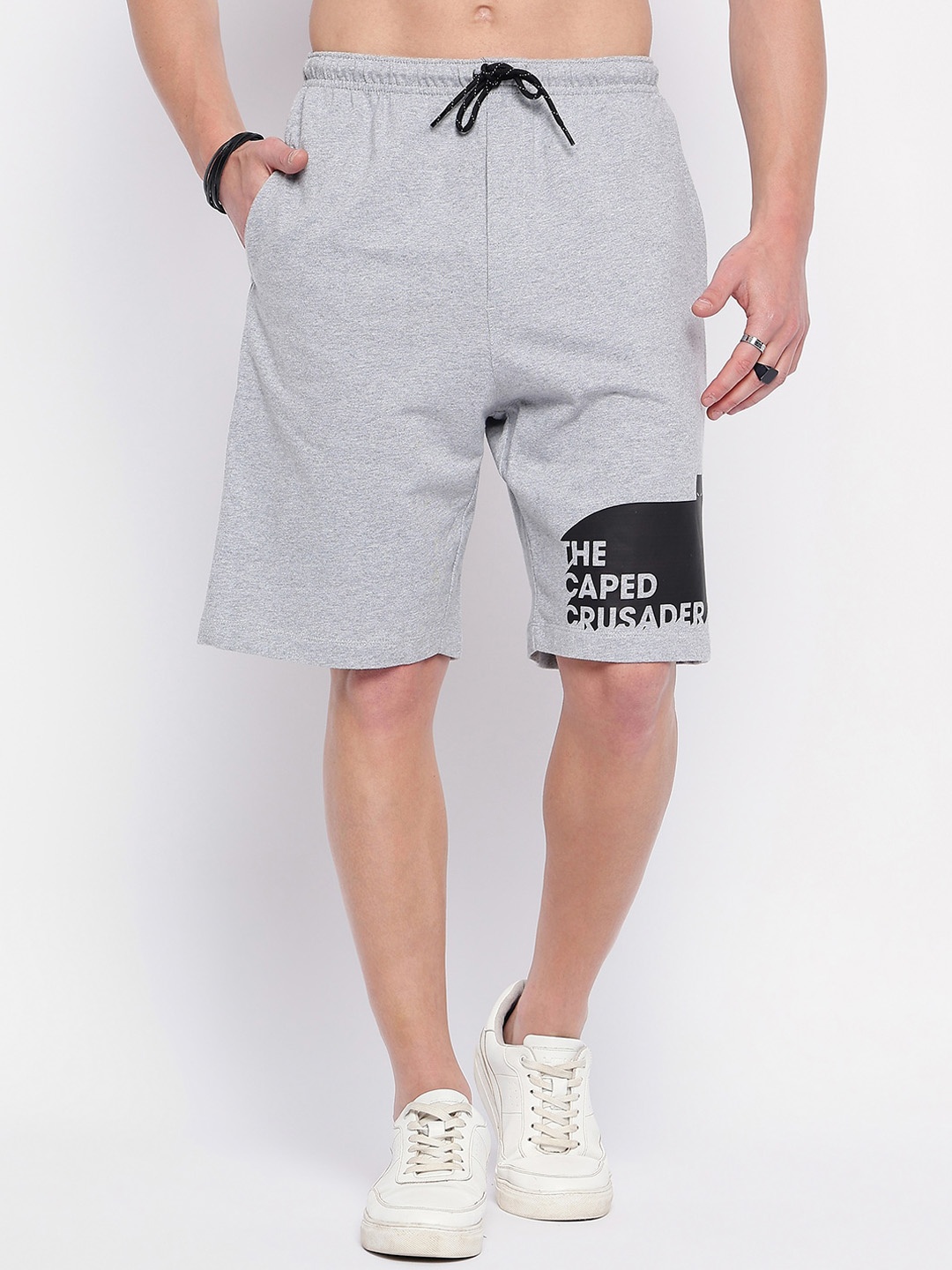 

Wear Your Mind Men Batman Shorts, Grey