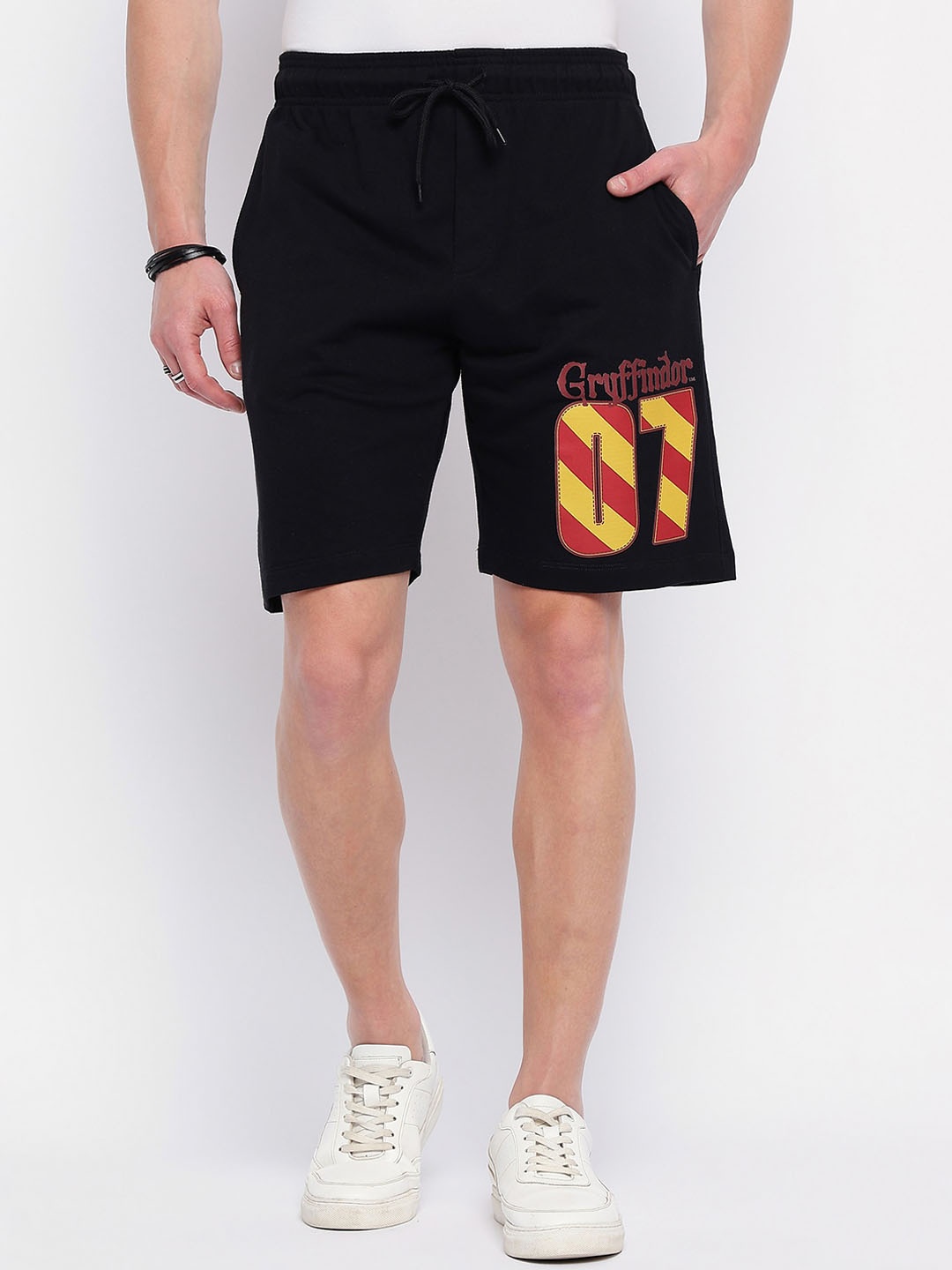 

Wear Your Mind Men Printed Harry Potter Shorts, Black