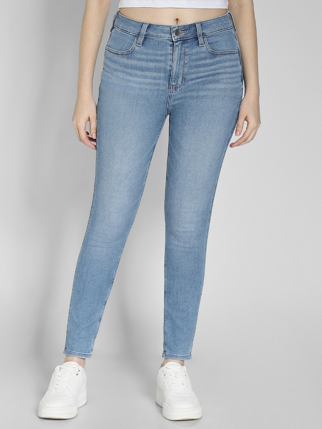 

AMERICAN EAGLE OUTFITTERS Slim-Fit Clean Look Light Fade Stretchable Jeans, Blue