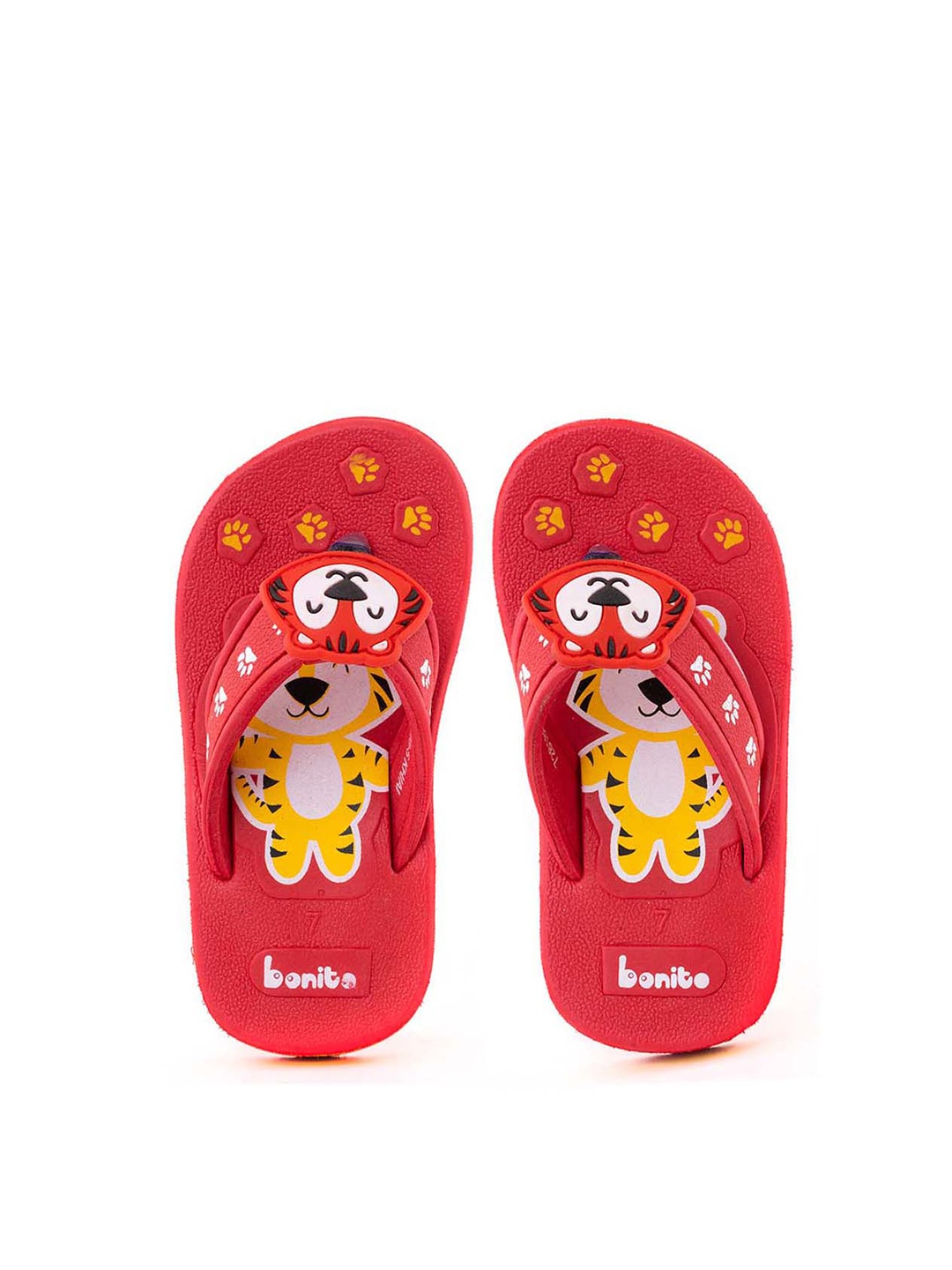 

Khadims Kids Printed Thong Flip-Flops, Red