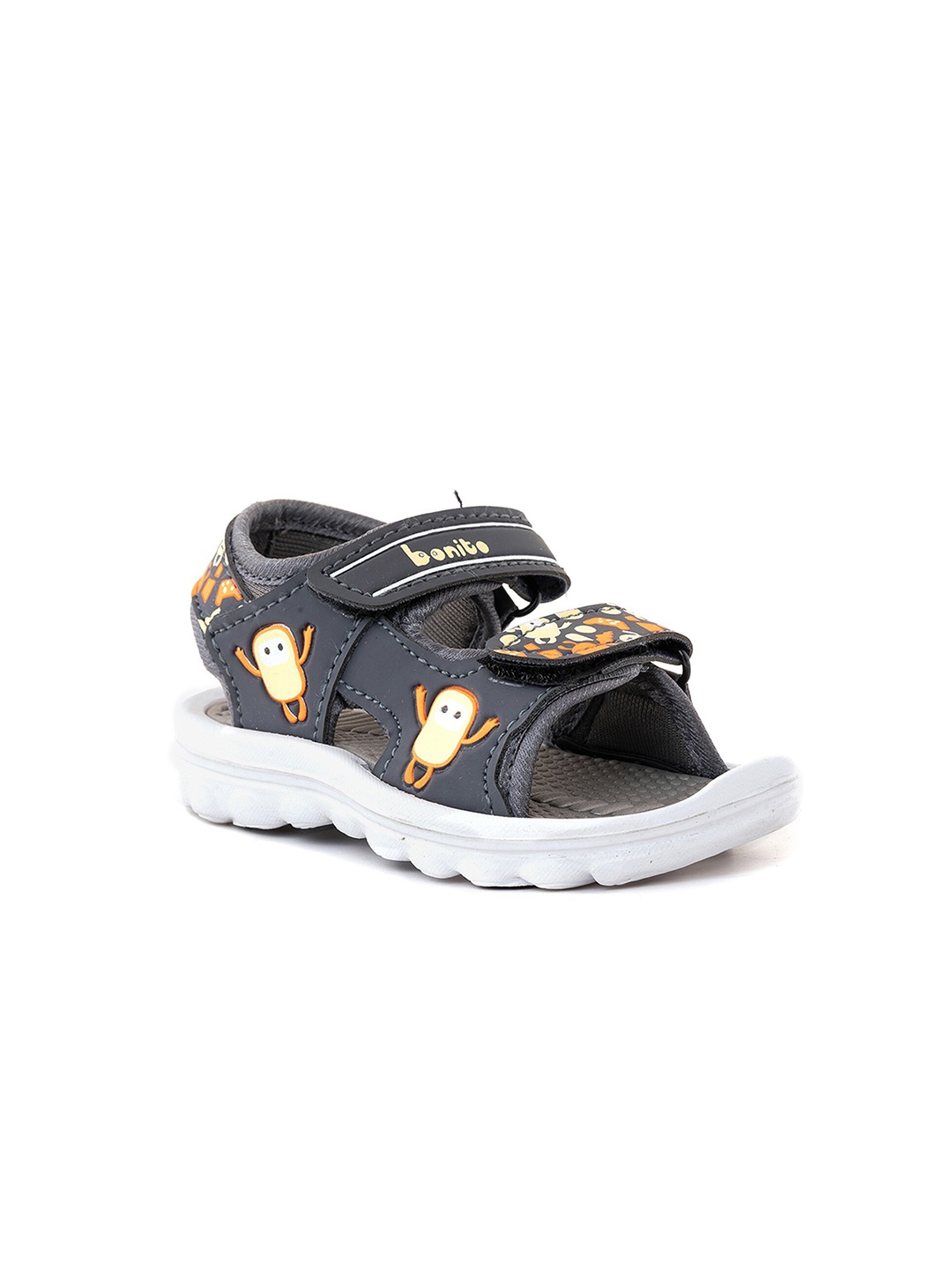 

Khadims Kids Printed Sports Sandals, Grey