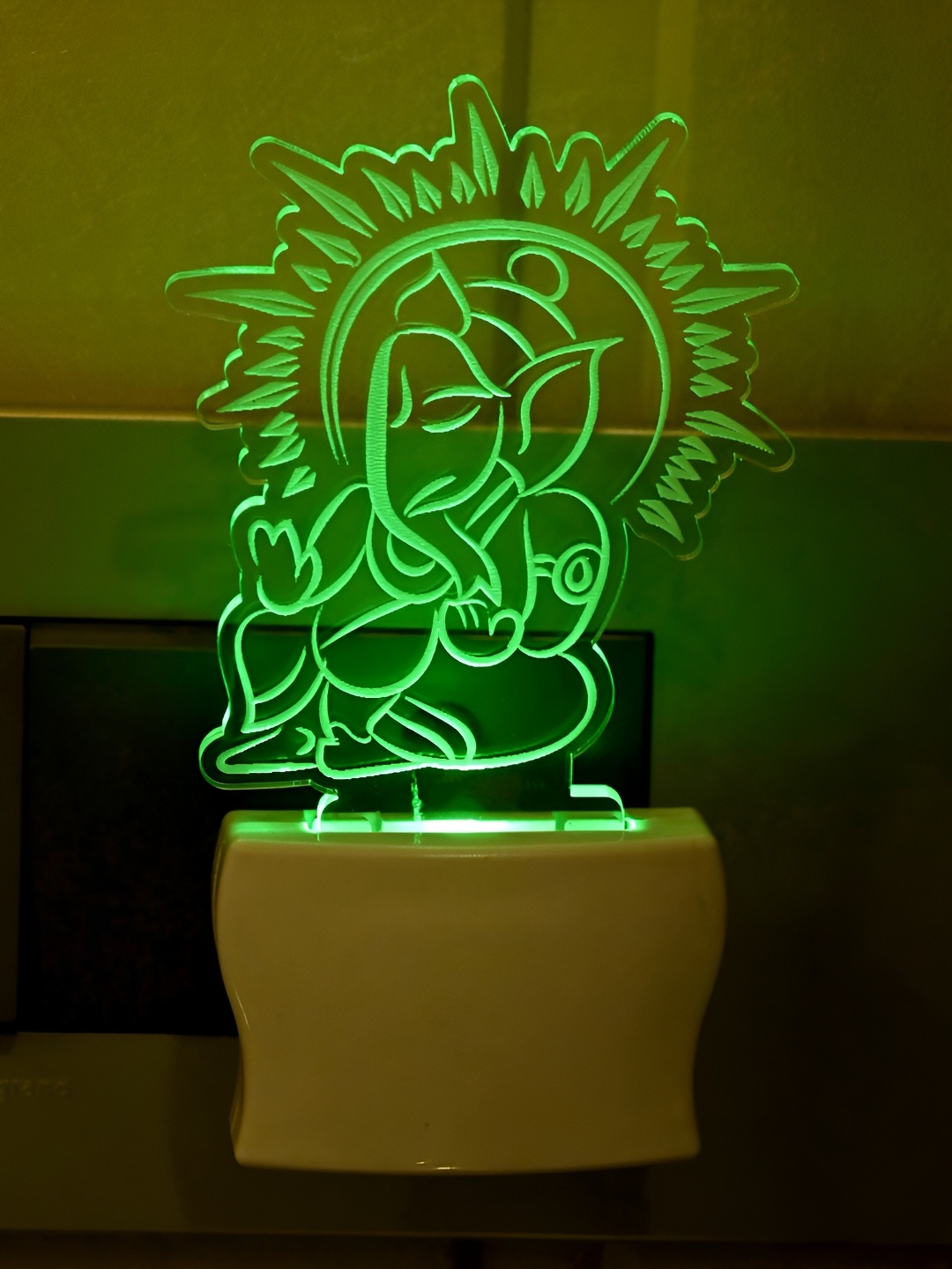 

1ST TIME White & Green Acrylic Rectangle Shaped Wall Lamp