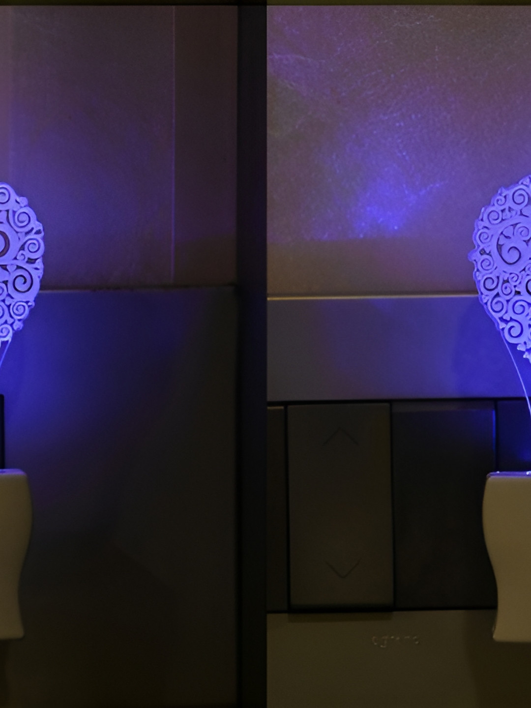 

1ST TIME White 2 Pcs Printed Acrylic Traditional Abstract Shaped Shaped Wall Lamp