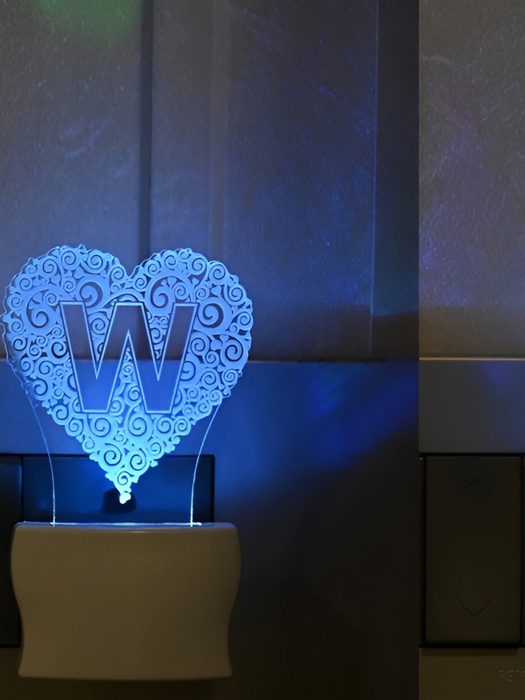 

1ST TIME White & Blue 2 Pieces Acrylic Traditional Abstract Shaped Shaped Wall Lamps
