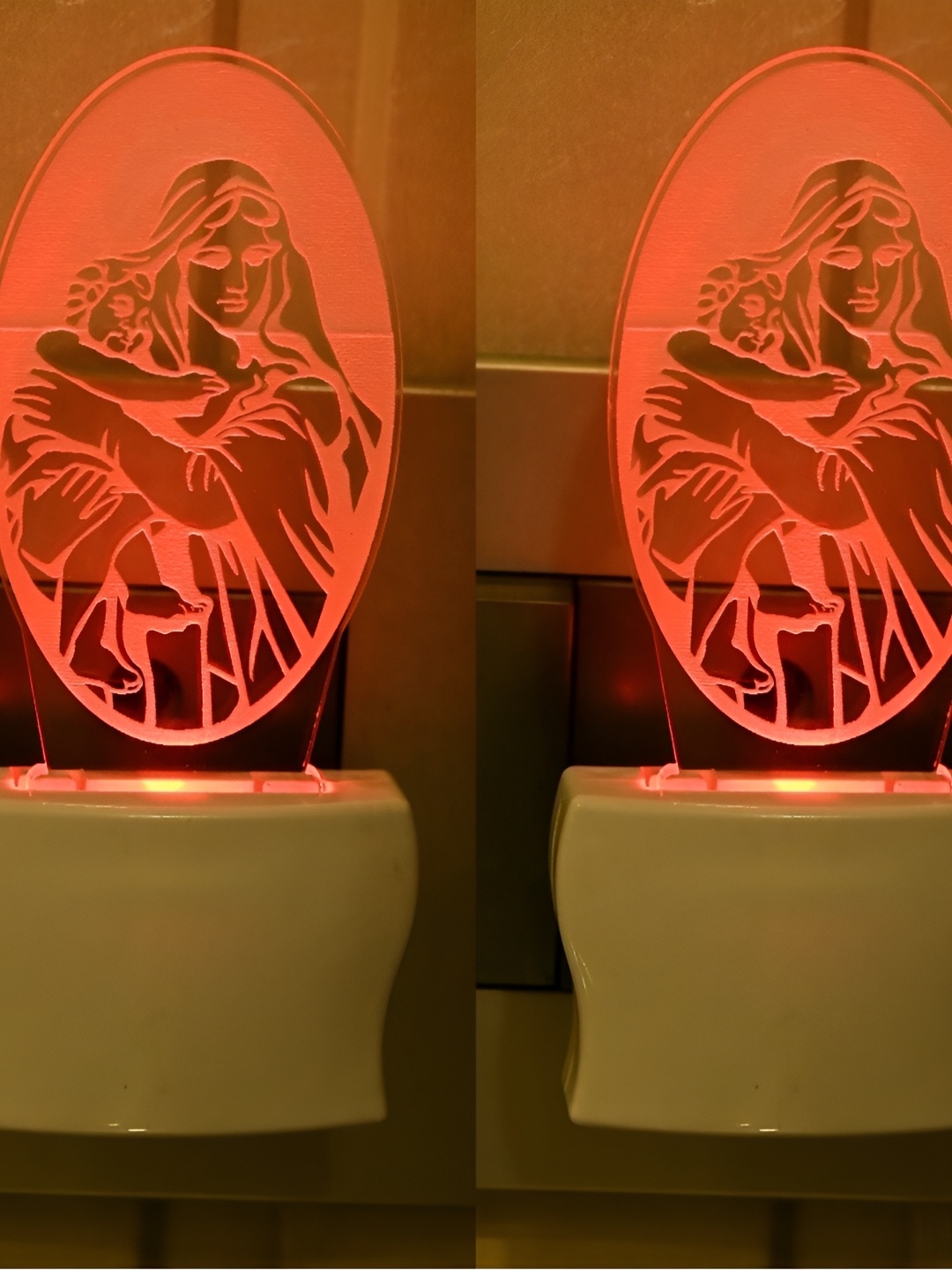 

1ST TIME White 2 Pieces Printed Acrylic Traditional Wall Lamps