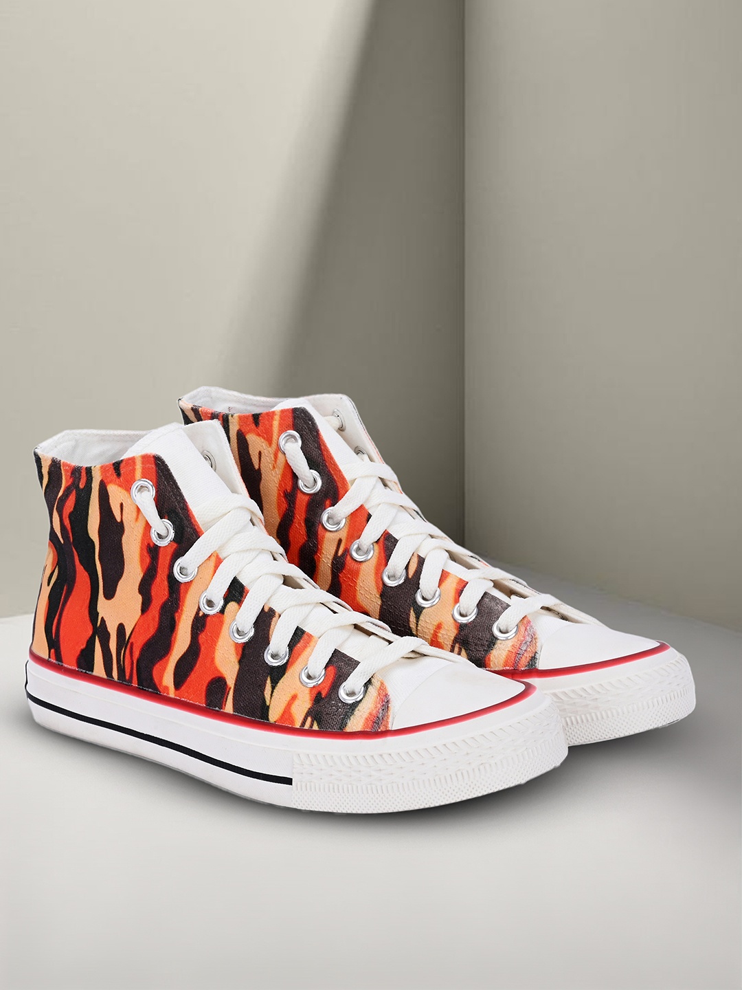 

CROWCIA LONDON Men Printed Sneakers, Multi