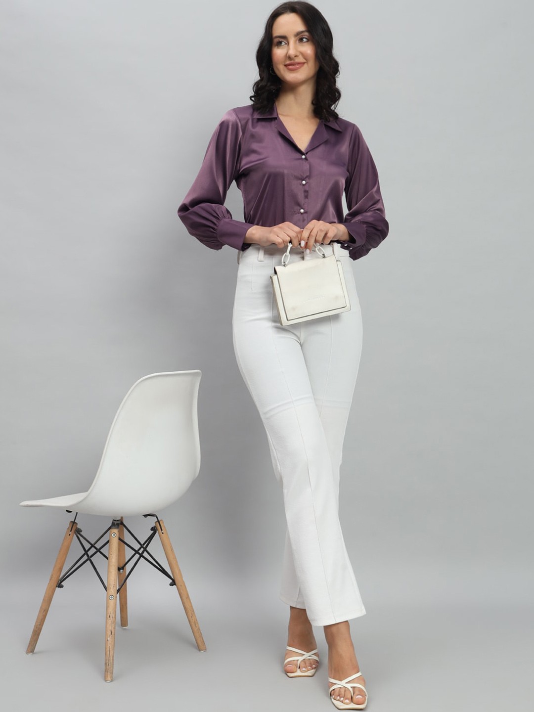 

RACHNA Women Standard Opaque Formal Shirt, Purple