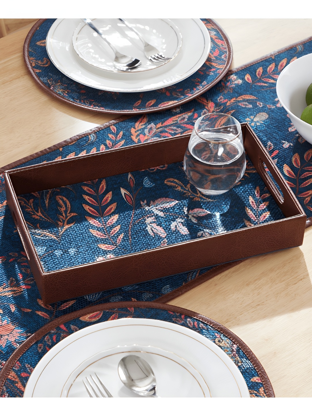 

Mona B Amelia Printed Serving Tray, Blue