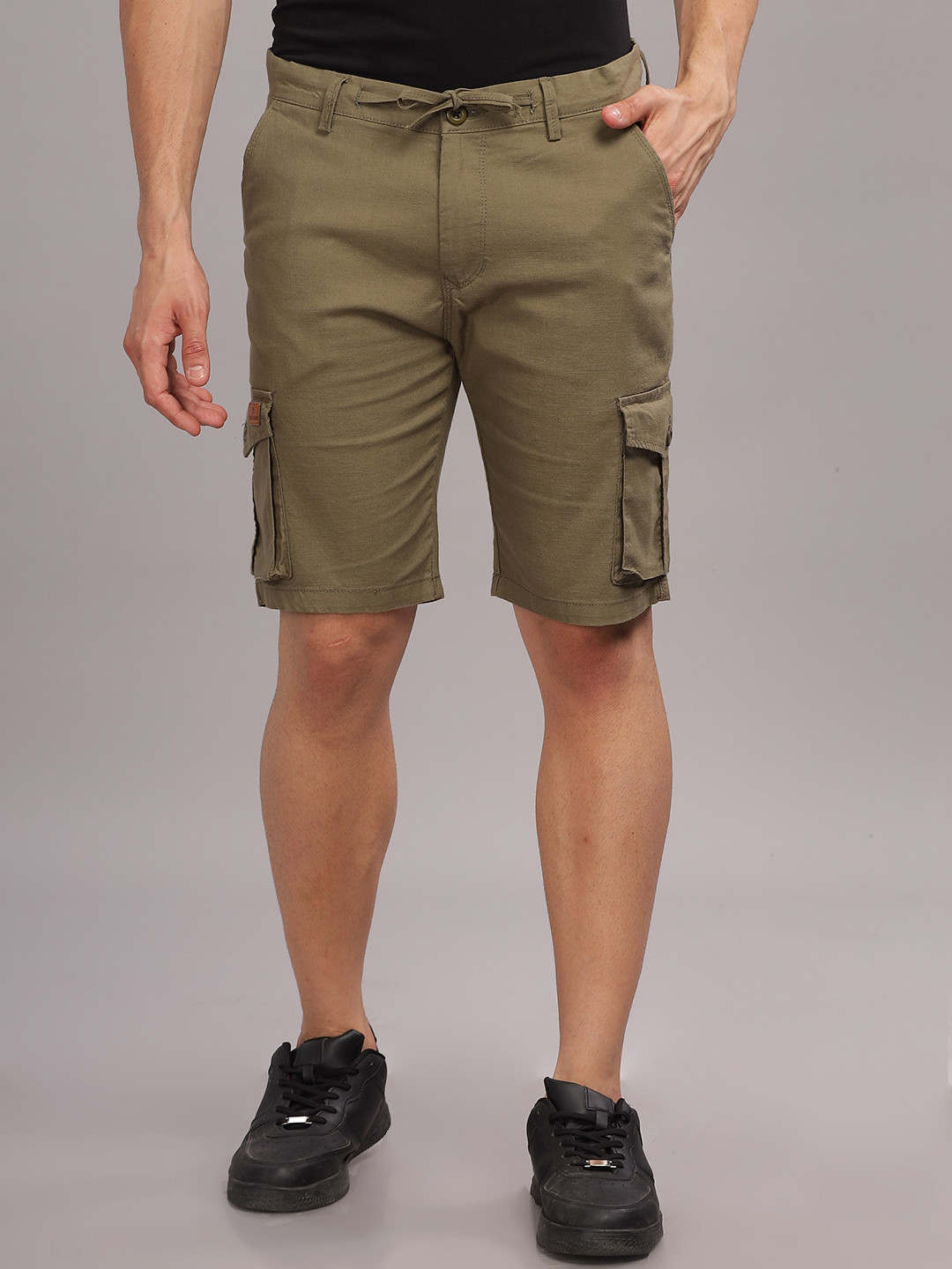 

PAUL STREET Men Slim Fit Outdoor Cargo Shorts, Olive