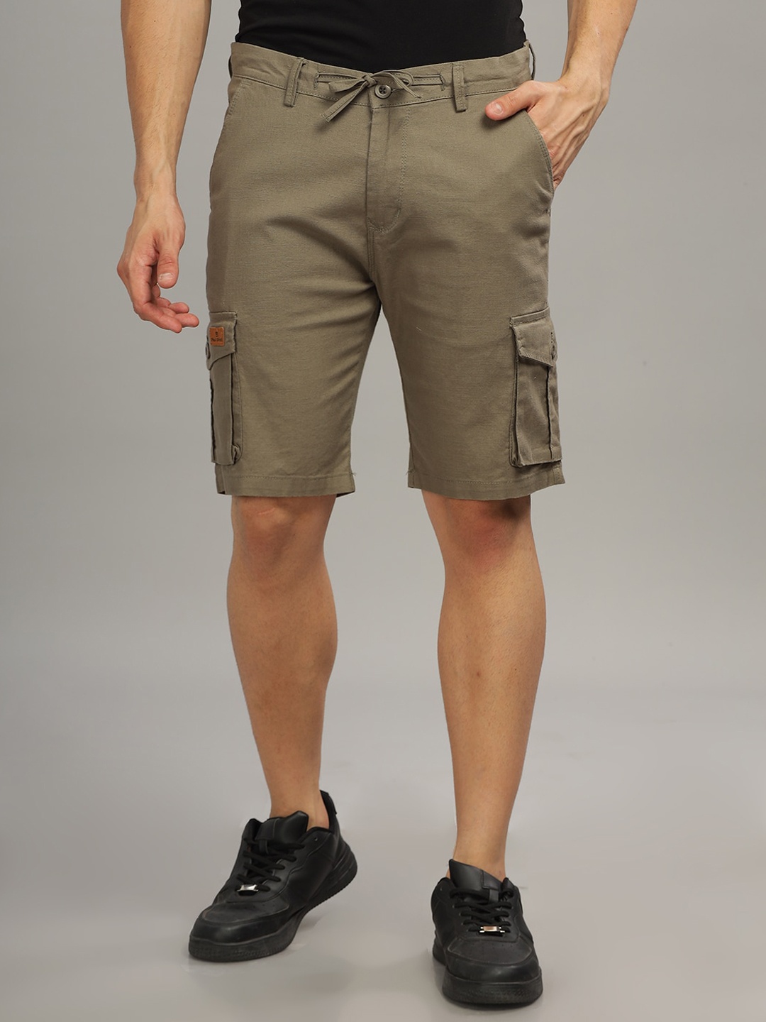 

PAUL STREET Men Slim Fit Outdoor Cargo Shorts, Taupe