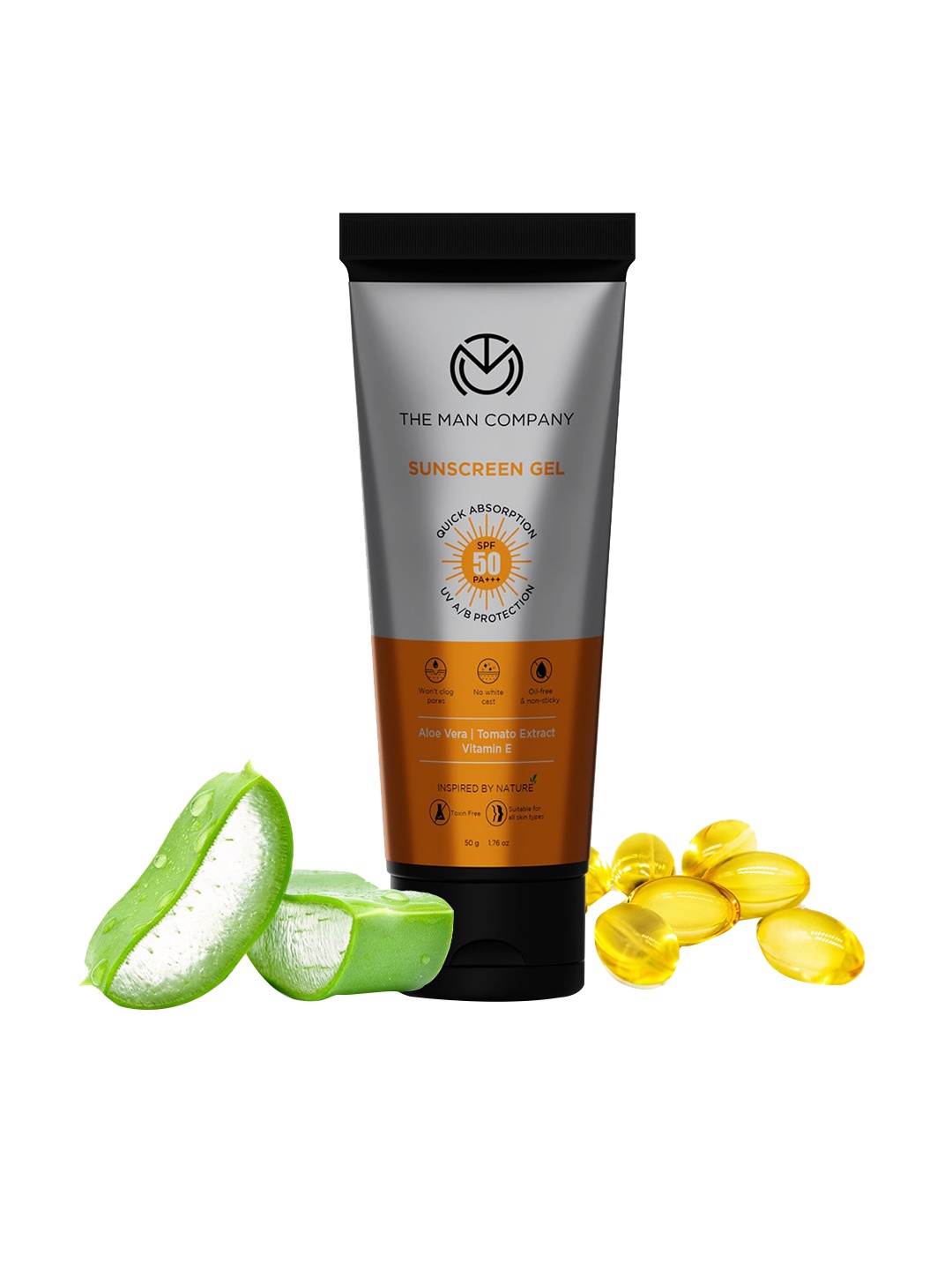 

THE MAN COMPANY Oil-Free Sunscreen Gel SPF 50 PA+++ - 50gm, Multi