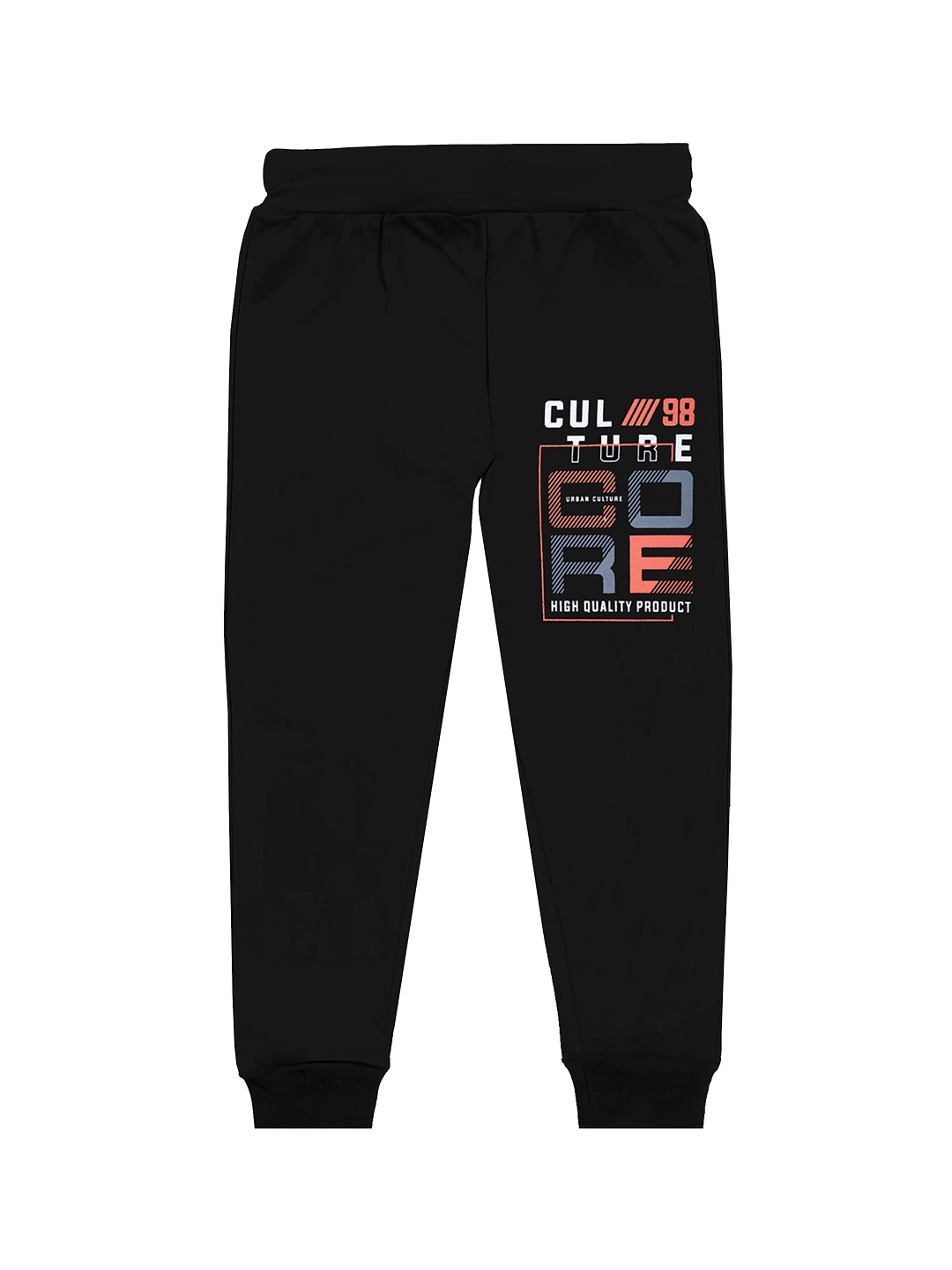 

BAESD Boys Printed Mid Rise Joggers, Black