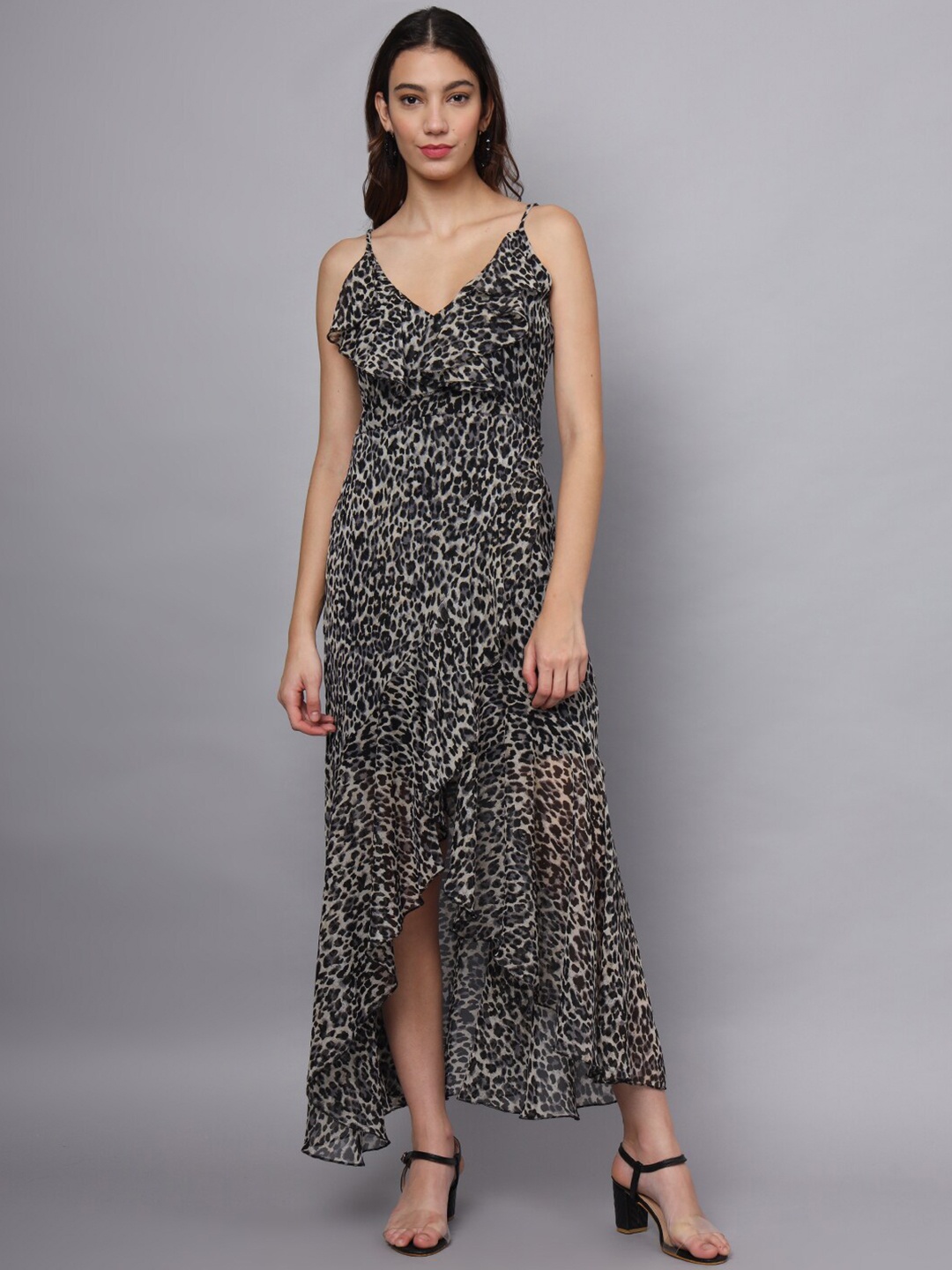 

Eavan Women Animal Printed Sleeveless Crepe Maxi Dress, Multi