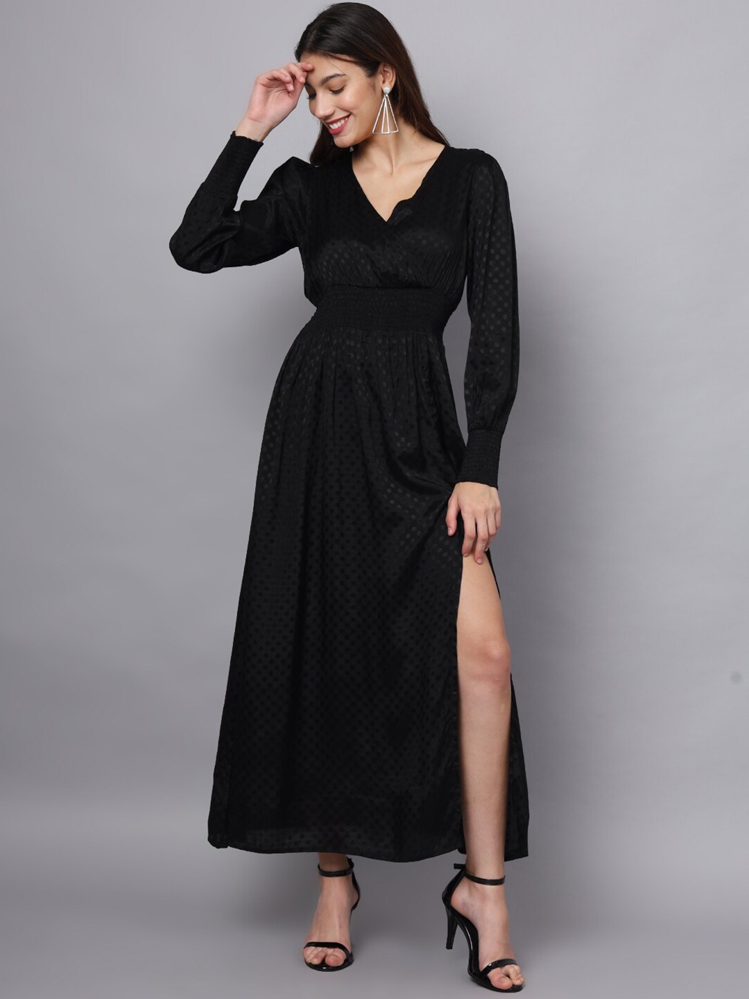 

Eavan Women Solid Casual Maxi Dress, Black