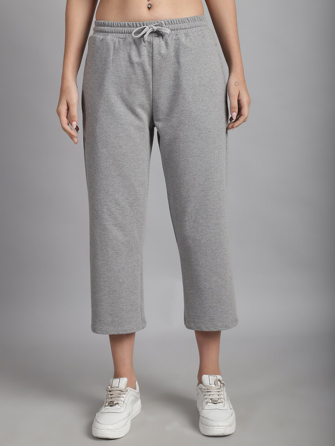 

Rute Women Mid Rise Cotton Capris, Grey