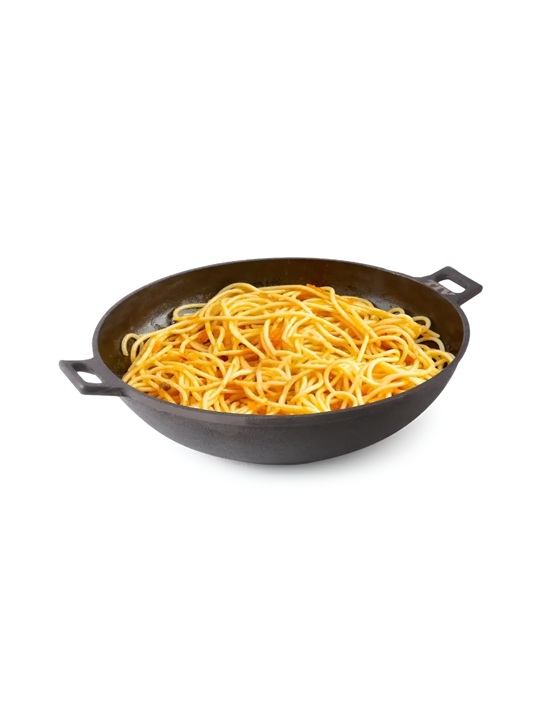 

The Indus Valley Black Cast Iron Induction Base Kadhai or Wok