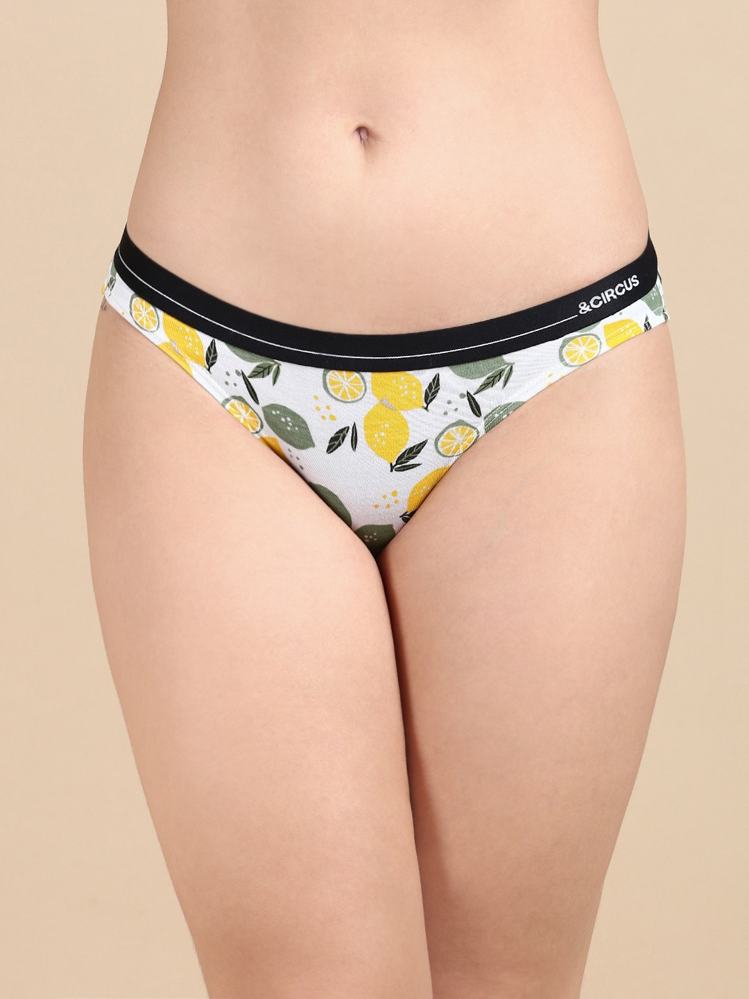 

&CIRCUS Printed MicroModal Low-Rise Bikini Briefs, White