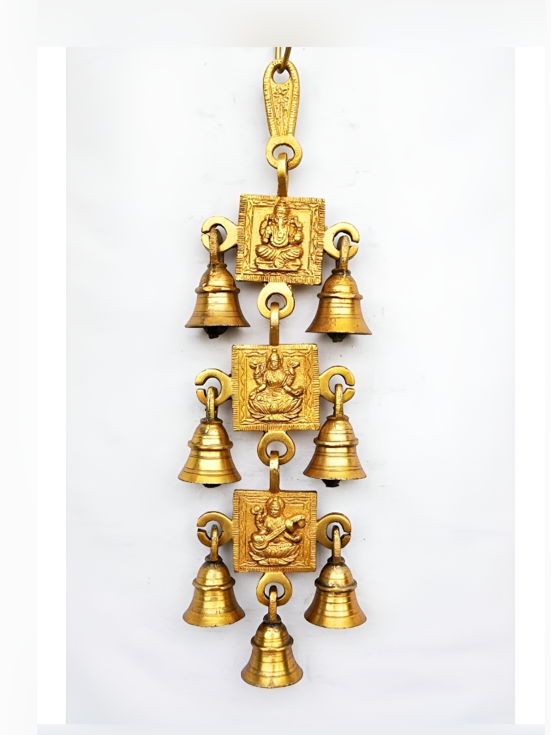 

Aakrati Yellow Decoration Bells Wall Hanging