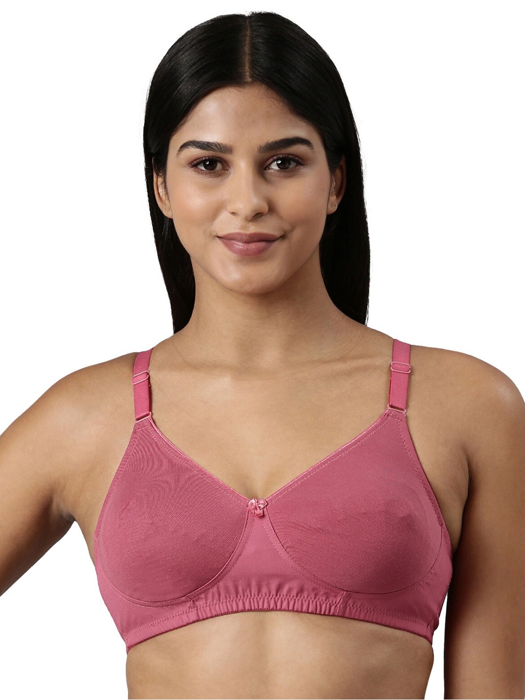 

BLOSSOM Non Padded Pure Cotton T-shirt Bra - Full Coverage, Rose gold