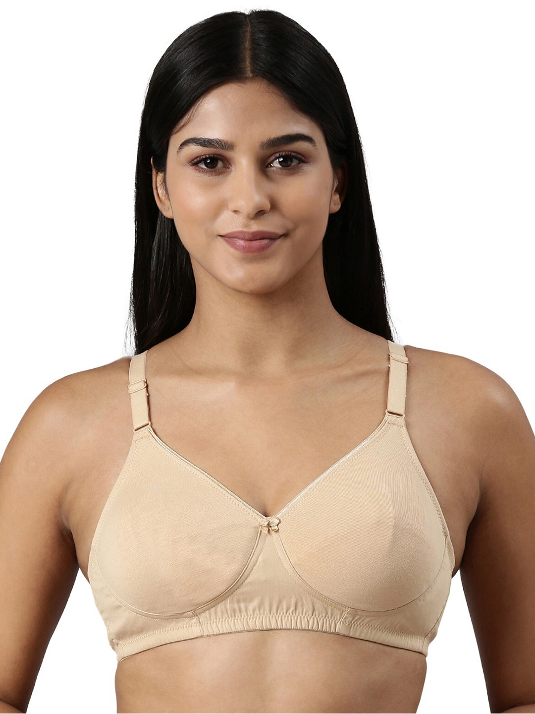 

BLOSSOM Non Padded Pure Cotton T-shirt Bra - Full Coverage, Beige