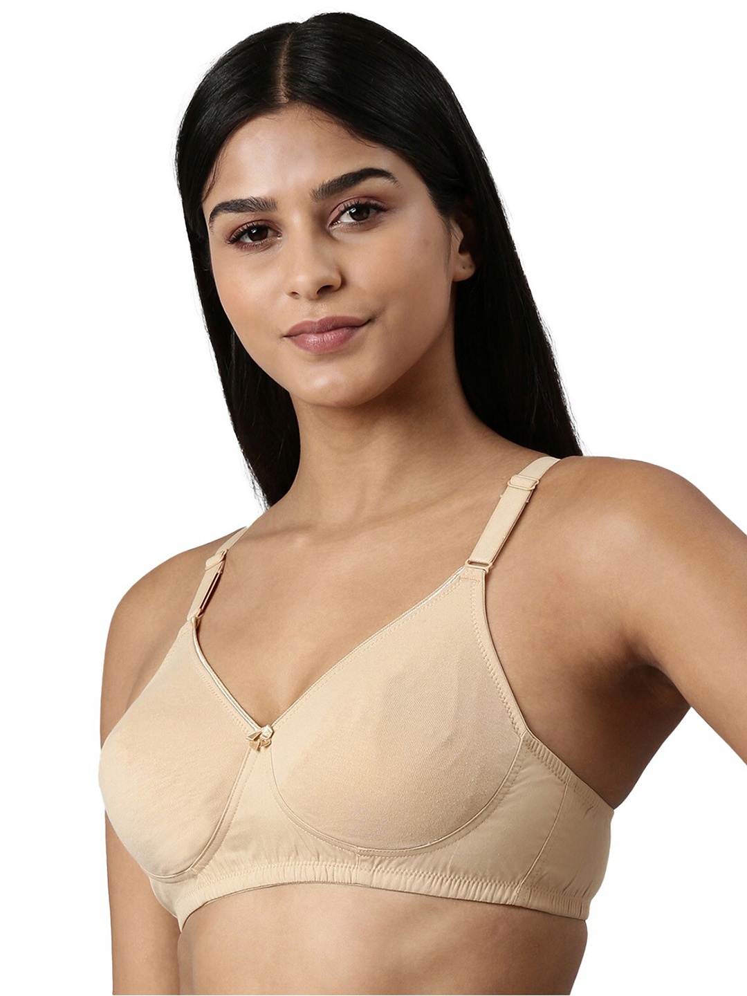 

BLOSSOM Pure Cotton T-shirt Bra - Full Coverage, Beige