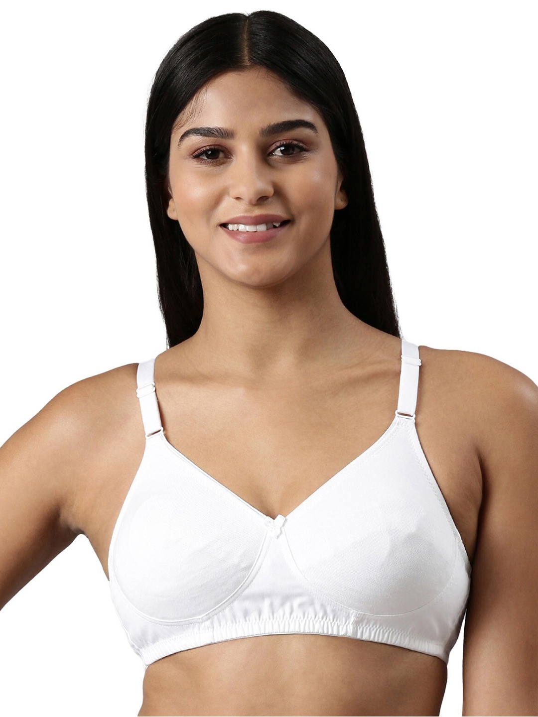 

BLOSSOM Non Padded Pure Cotton T-shirt Bra - Full Coverage, White