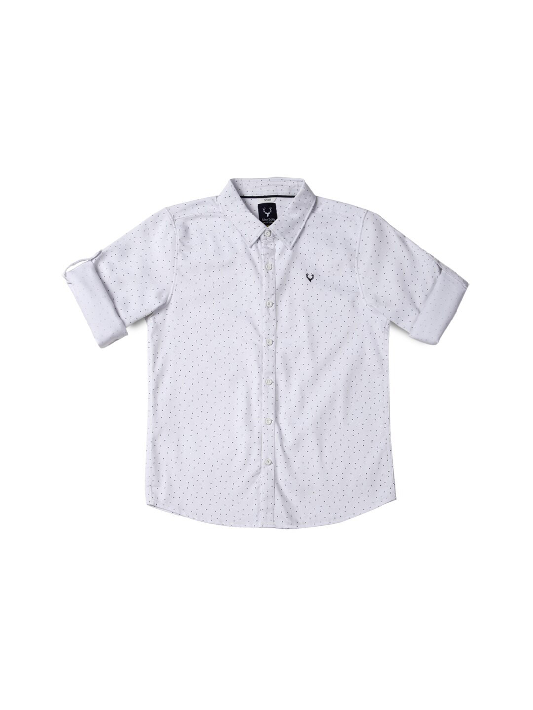 

Allen Solly Junior Boys Slim Fit Opaque Printed Casual Shirt, White