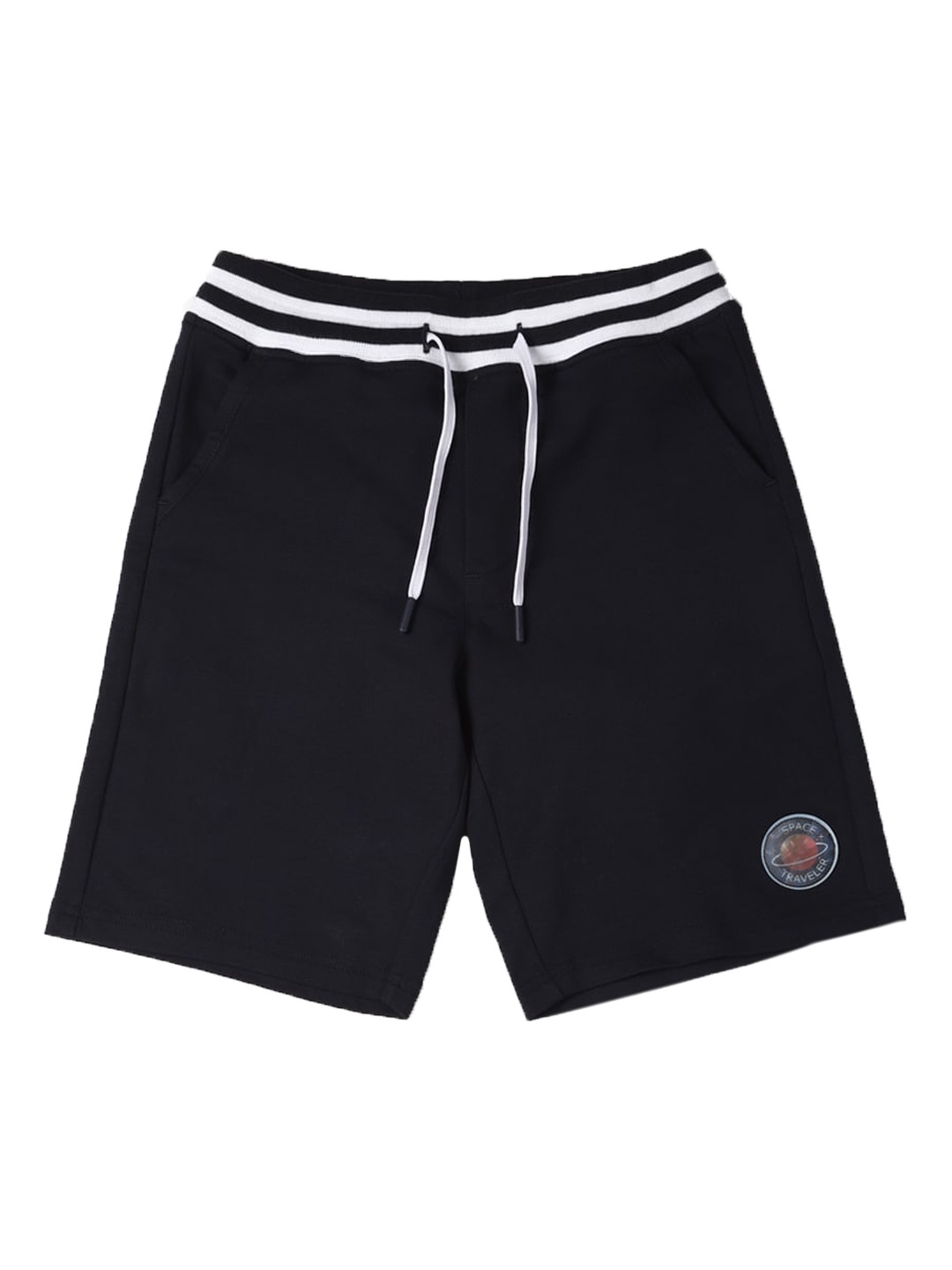 

Allen Solly Junior Boys Solid Shorts With Drawstring Closure, Black